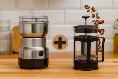 Combo Molino de Café + Prensa Francesa + Batidor